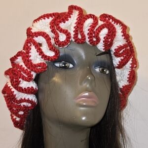 Crochet ruffle hat